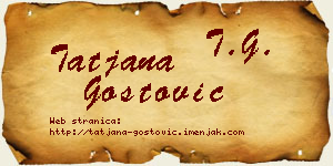 Tatjana Gostović vizit kartica